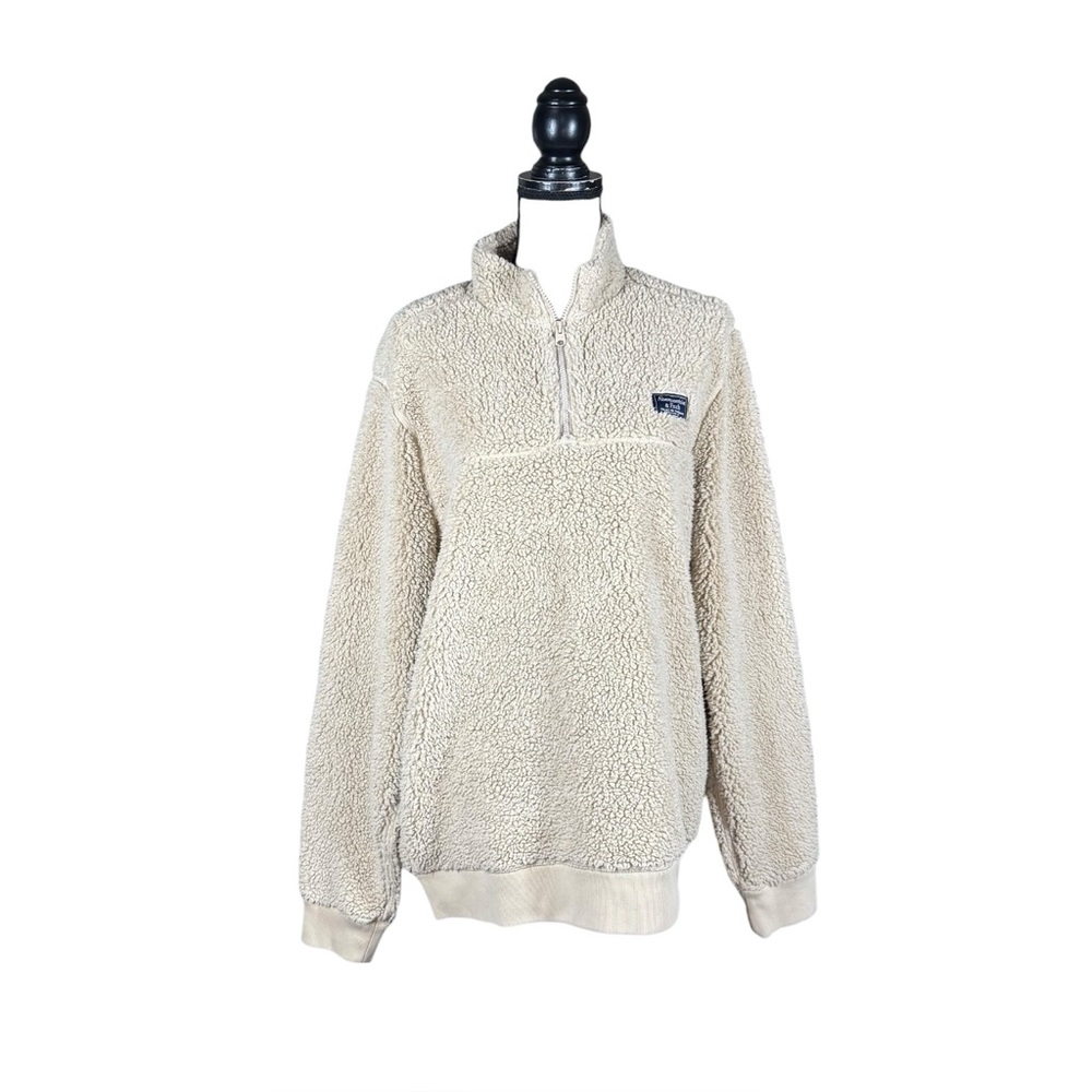 Abercrombie & Fitch Women’s Sherpa Quarter Zip Pullover Fleece